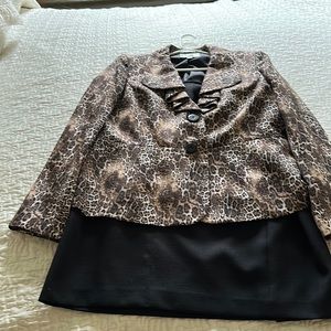 Leopard print suit size 16